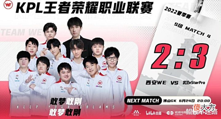 【游戏迷】西安WE2-3虽败犹荣,确认掉入A组,下个阶段的A组热闹了