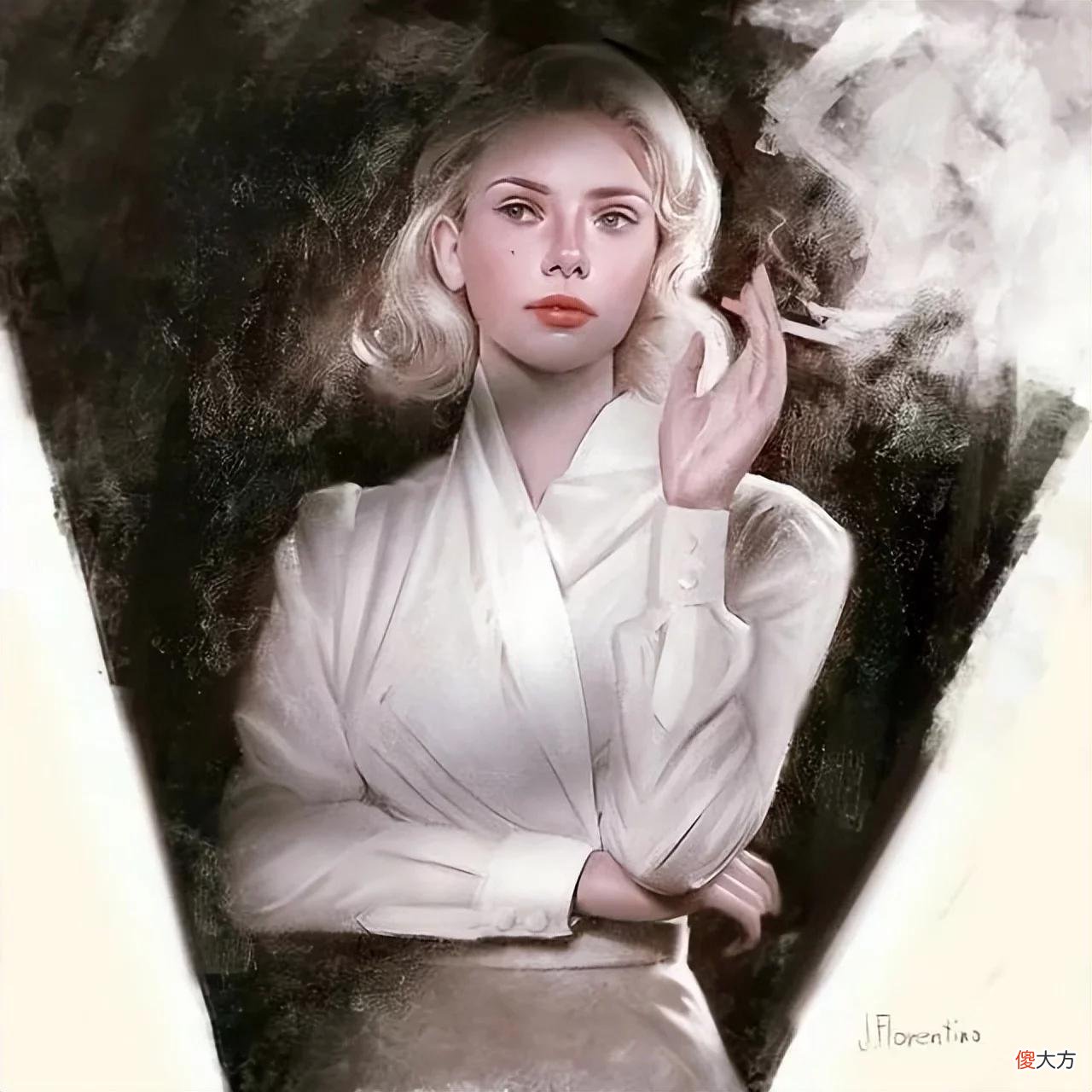 【时尚一点】年轻而性感的美女，神情优雅，软玉温香
