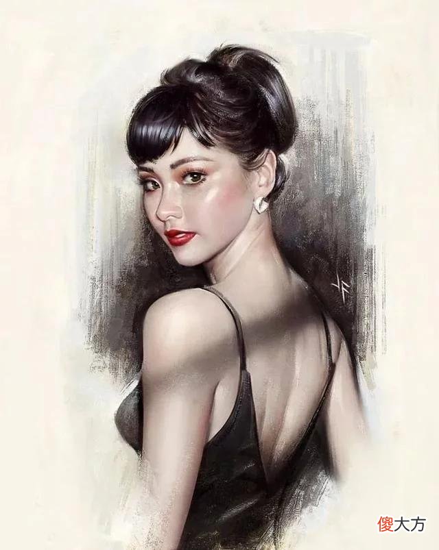 【时尚一点】年轻而性感的美女，神情优雅，软玉温香