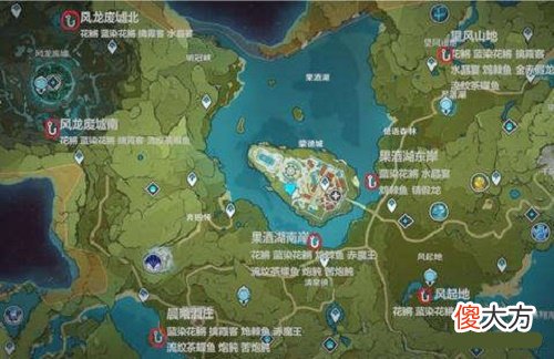 原神蒙德钓鱼地点分布图位置大全2022最新