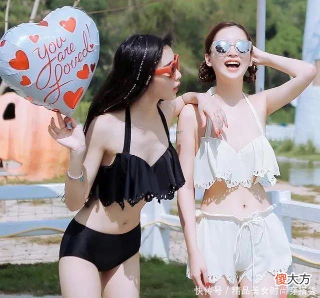 【就爱时尚】三点式泳衣不再是最性感，三点式多块布泳衣更性感，女人味十足