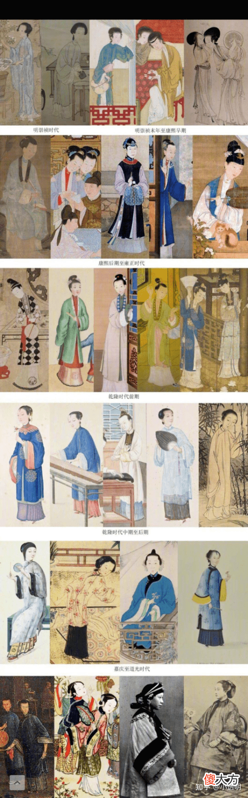 【爱历史】清朝时期的汉族服饰