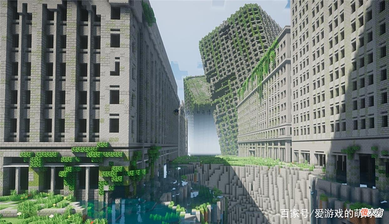 【游戏世界】我的世界玩家打造了一座沉没都市，让人想起《尼尔：机械纪元》