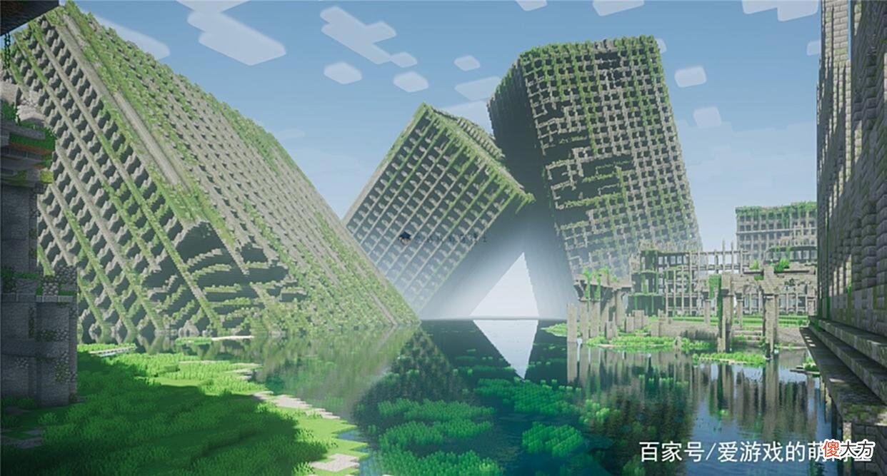 【游戏世界】我的世界玩家打造了一座沉没都市，让人想起《尼尔：机械纪元》