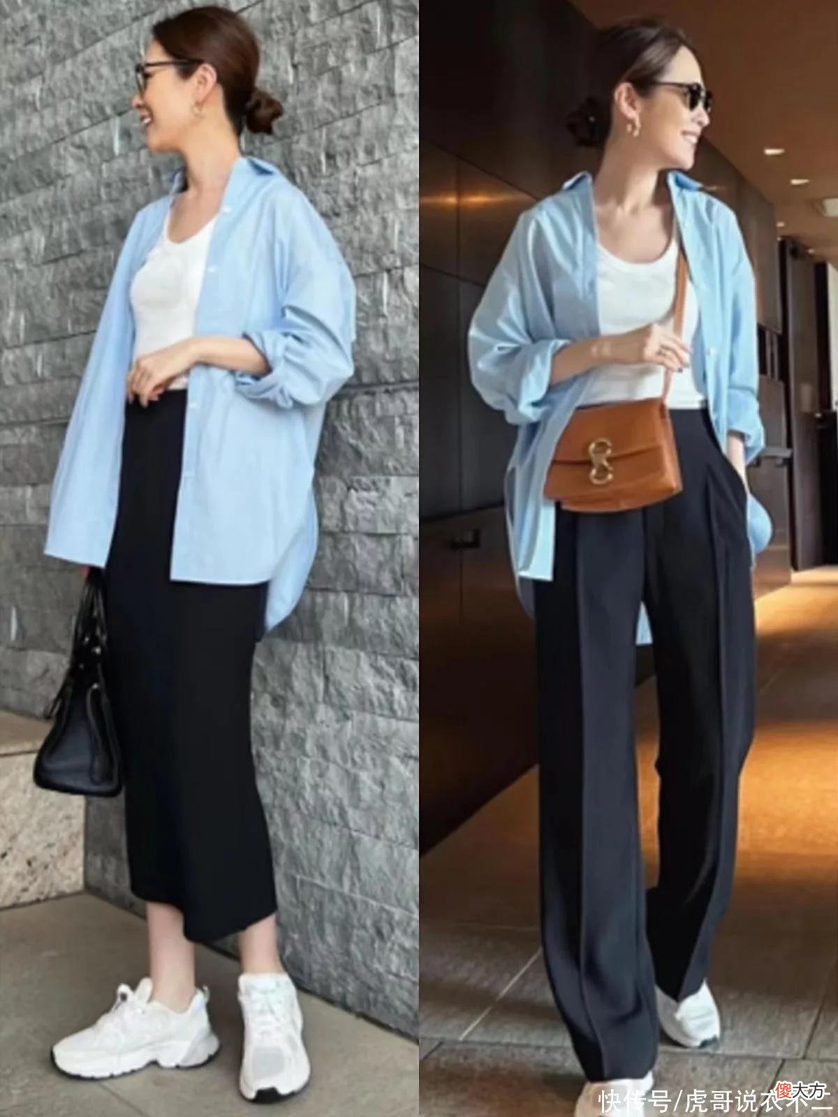 【时尚一点】提醒50岁女人：夏季穿“蓝色系”更提气质，不信看潮人示范，真美