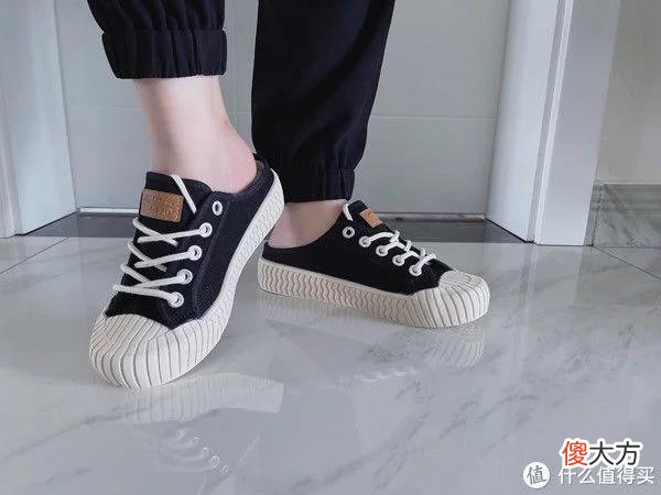 【时尚一点】618剁手记 篇十二:经典+时尚融合,休闲舒适两相宜的平价好鞋—飞跃半拖帆布鞋