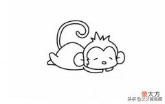 小猴子的简笔画分解教程 小猴子简笔画步骤