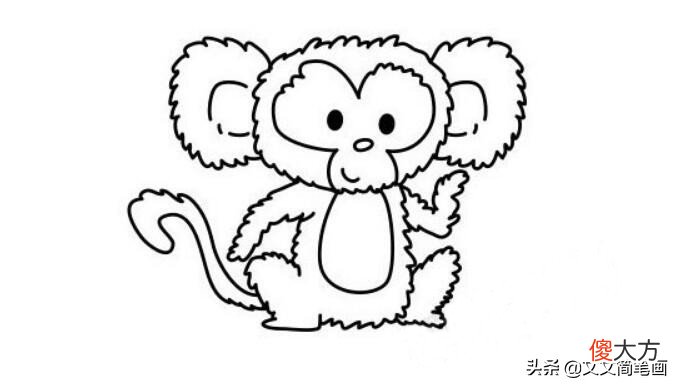 小猴子的简笔画分解教程 小猴子简笔画步骤