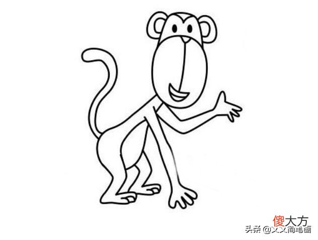 小猴子的简笔画分解教程 小猴子简笔画步骤