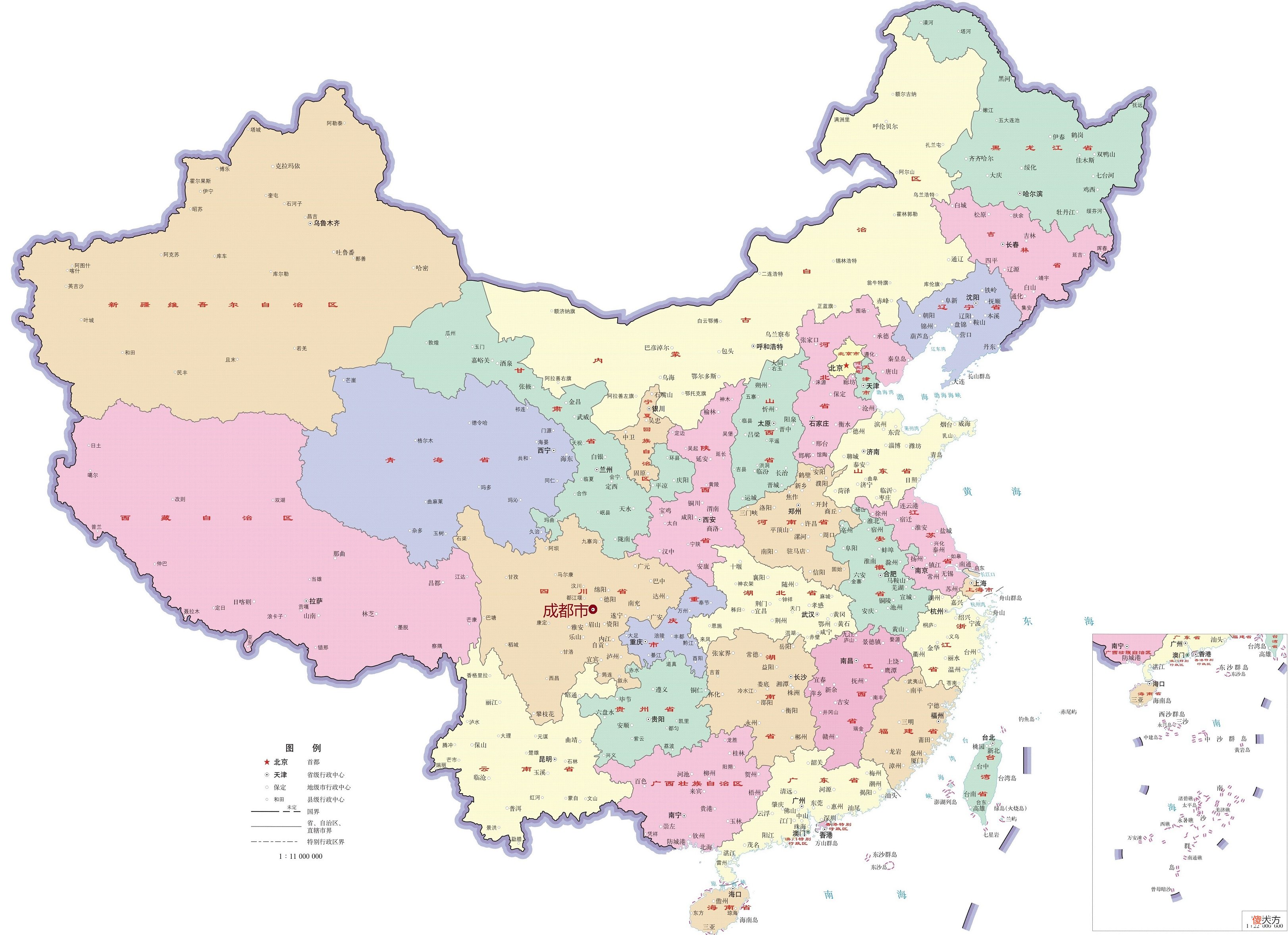 成都明明在我国地图的中部位置 中国地图上的成都