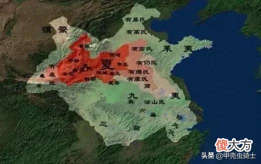 夏朝历代帝王和疆域图 夏朝的疆域图