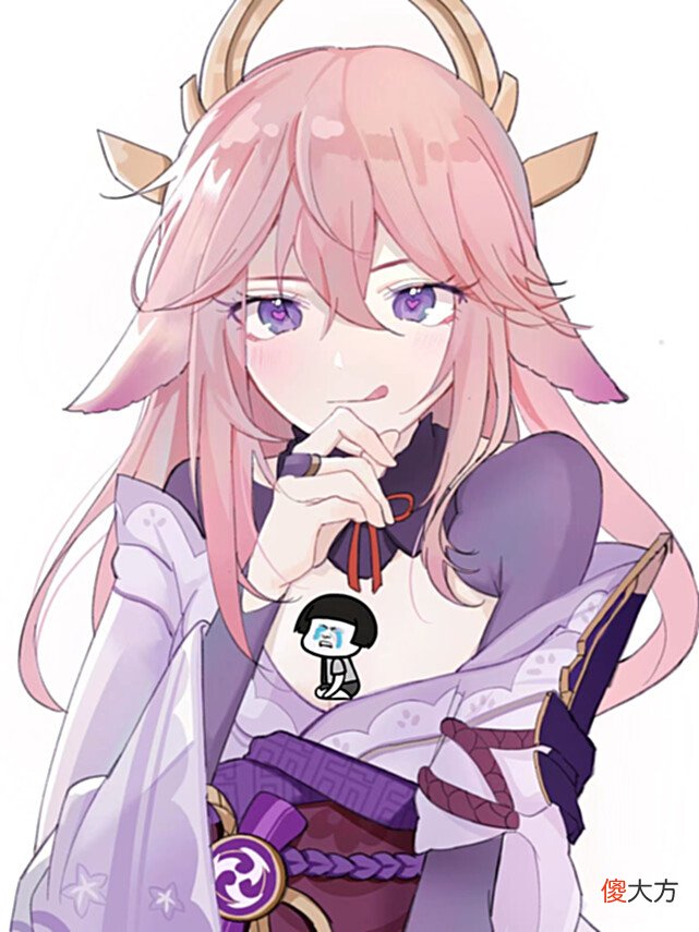 【游戏世界】原神玩家给八重神子穿上了雷神的衣服，太紧了！