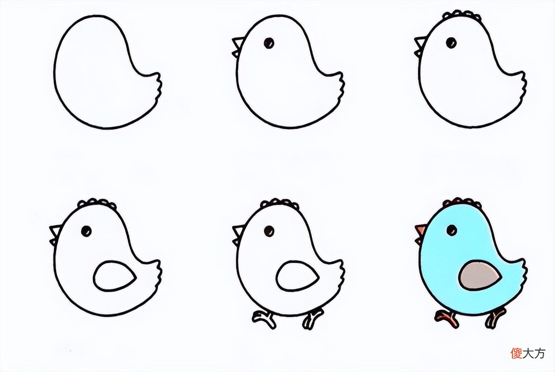 一看就会的儿童绘画步骤分解 幼儿绘画分解步骤图