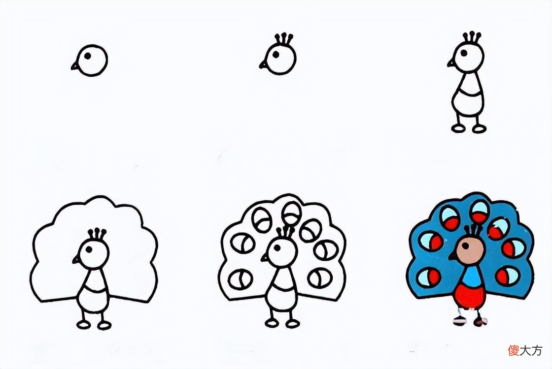 一看就会的儿童绘画步骤分解 幼儿绘画分解步骤图