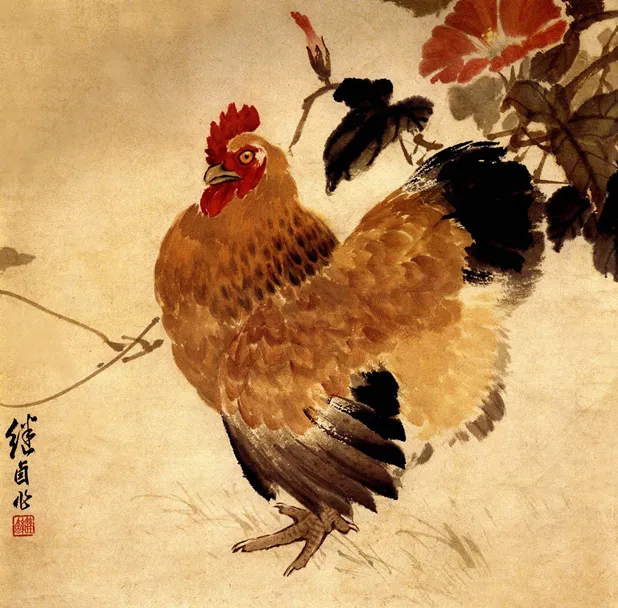 刘继卣大师画笔下的动物精品 刘继卣大师画笔下的动物系列之鸡