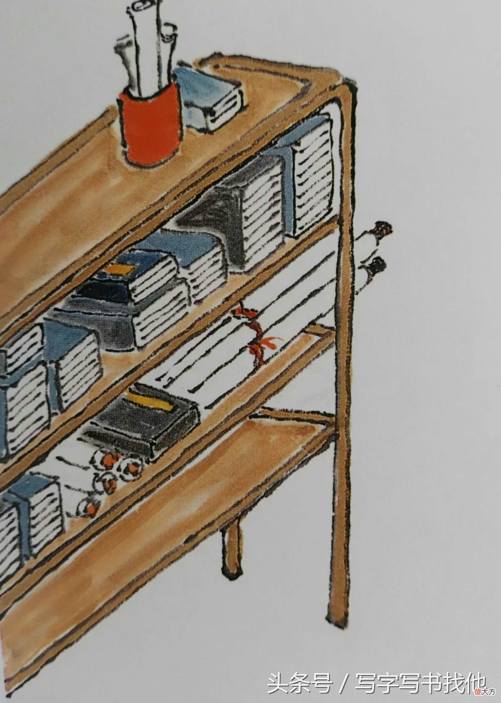 书桌茶几千万不能画成工笔画，要不然就太俗没有雅趣