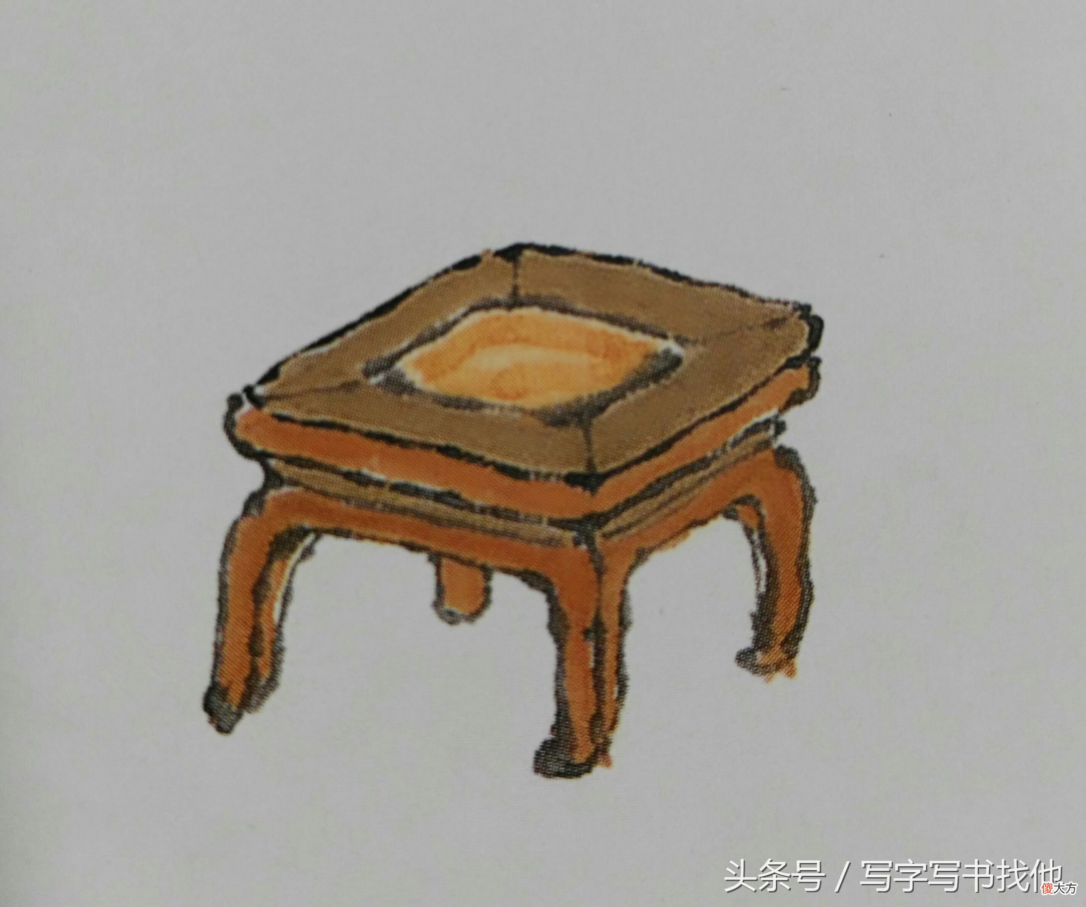 书桌茶几千万不能画成工笔画，要不然就太俗没有雅趣
