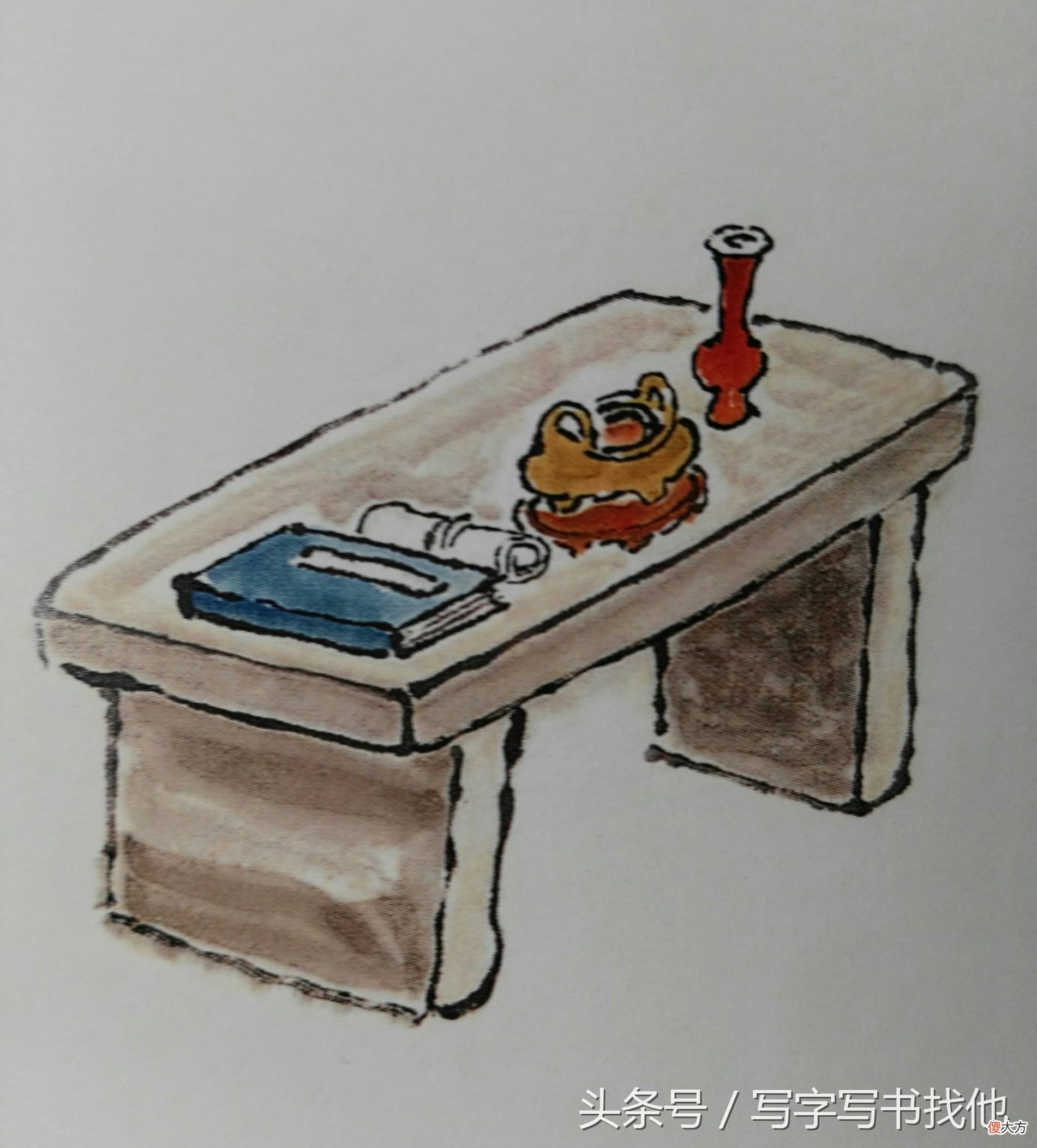 26种画书桌茶几屏风书架的方法 桌子上的书架怎么画