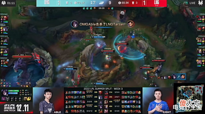 【游戏迷】Able极限操作,力挽狂澜,OMG2-1击败LNG,拿到赛季首胜