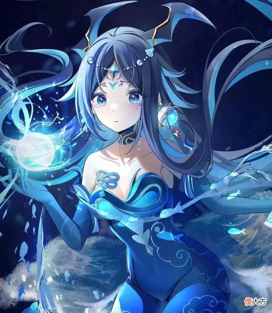 【游戏世界】原神：玩家自创的“水夜叉”火了，身形娇小，眼神是一大亮点！