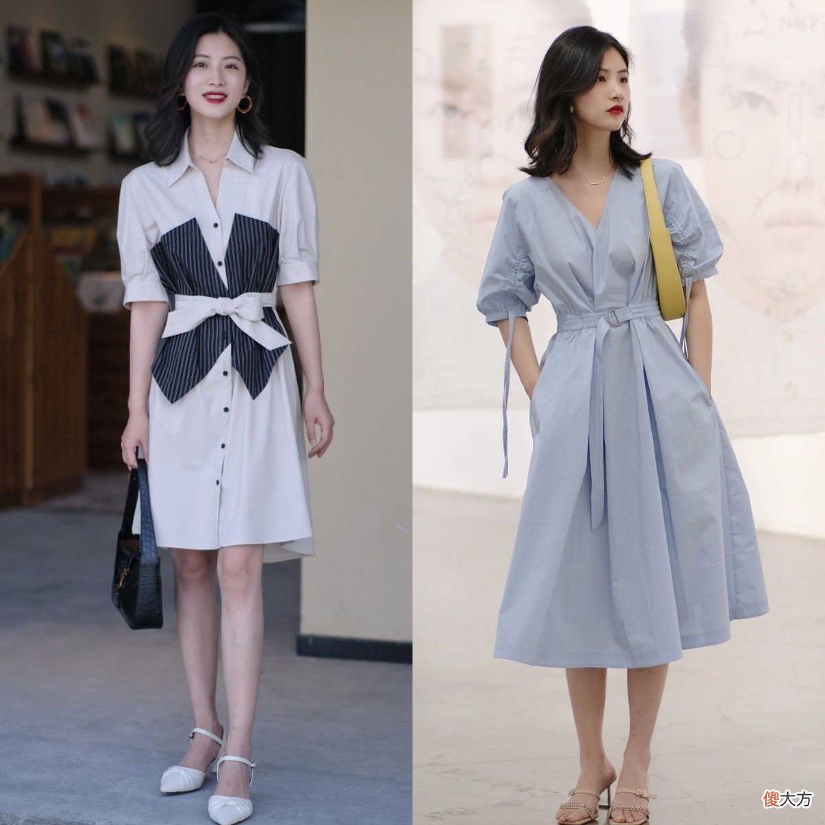 【时尚一点】裙子下面少穿平底鞋，今年流行：低跟鞋＋裙子，显高又有女人味
