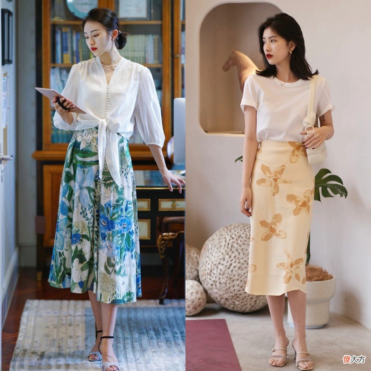 【时尚一点】裙子下面少穿平底鞋，今年流行：低跟鞋＋裙子，显高又有女人味
