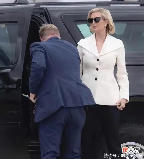 【就爱时尚】伊万卡剪掉长发更美了，穿白色西装配9分裤A爆了，不愧是超模