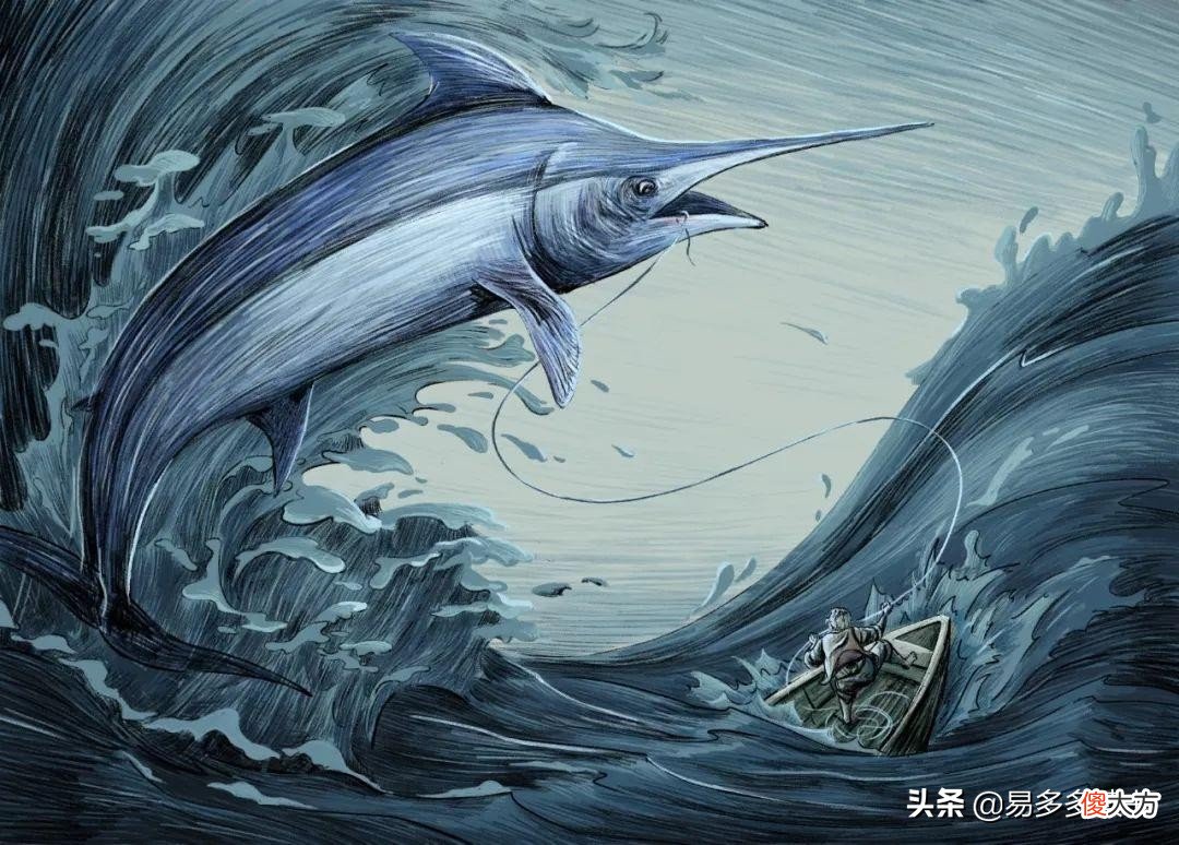《老人与海》：85天不上钩，终于钓到了十八尺，1500磅大鱼