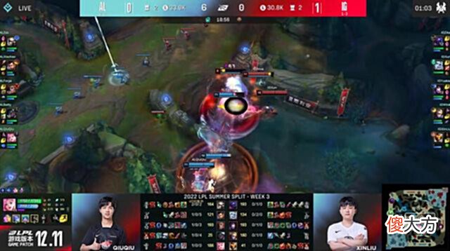 【游戏世界】LPL夏季赛:AL让1追2力克IGXun取第四次MVP却闪现撞墙连续空大
