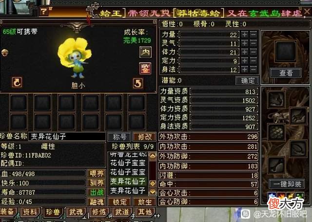 【游戏世界】《天龙八部》65级花仙子被封怀旧服最惨选手！