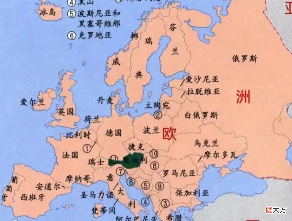 【历史故事】奥匈帝国曾经在欧洲，面积排名第二，人口排名第三，一战解体后，分成了哪些国家？