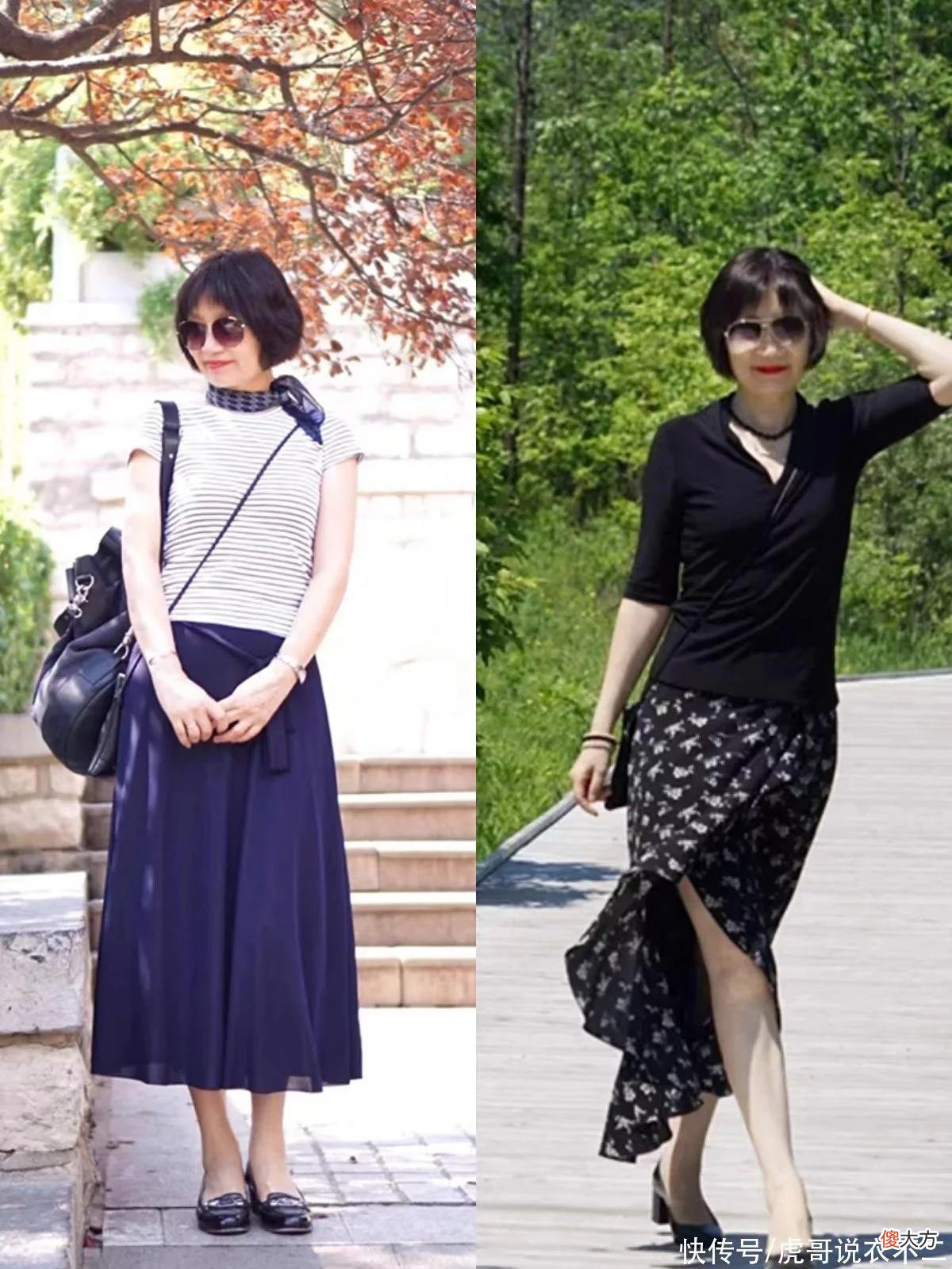 【时尚一点】建议60岁女人穿裙时：选过膝裙、配带跟鞋，多戴草编帽，会更优雅