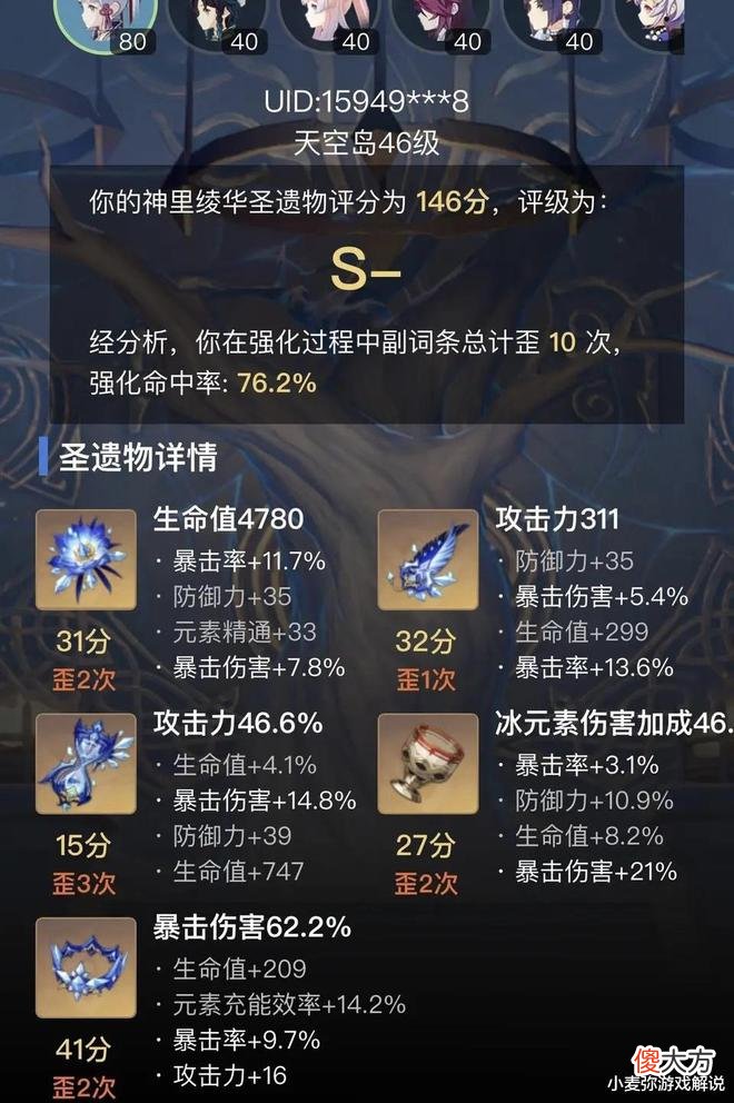 【游戏世界】崩坏3：圣遗物副本“坐牢”，七十个树脂都没有一个及格的