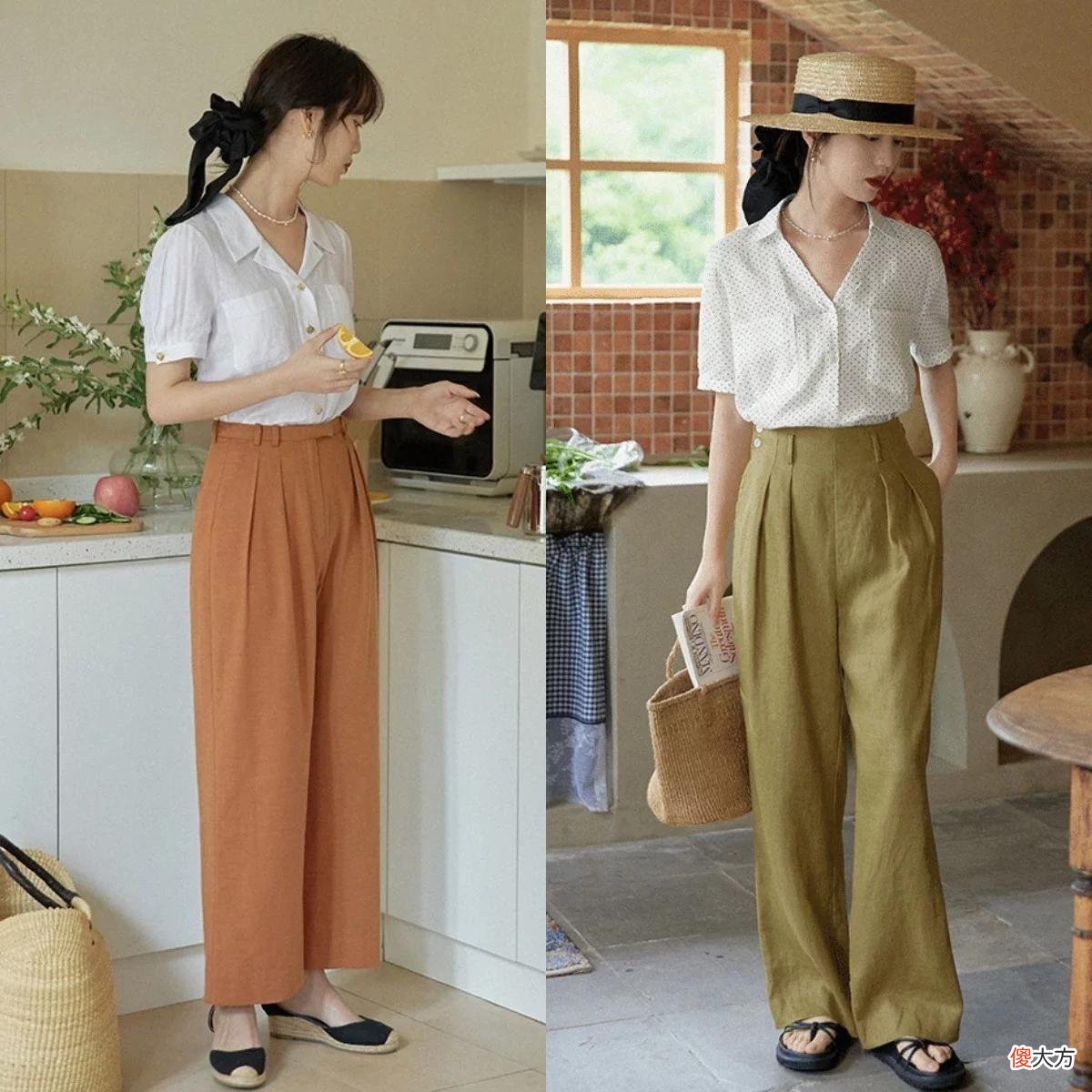 【时尚一点】30岁左右的女人，夏季穿阔腿裤配这些上衣，优雅舒适还高级