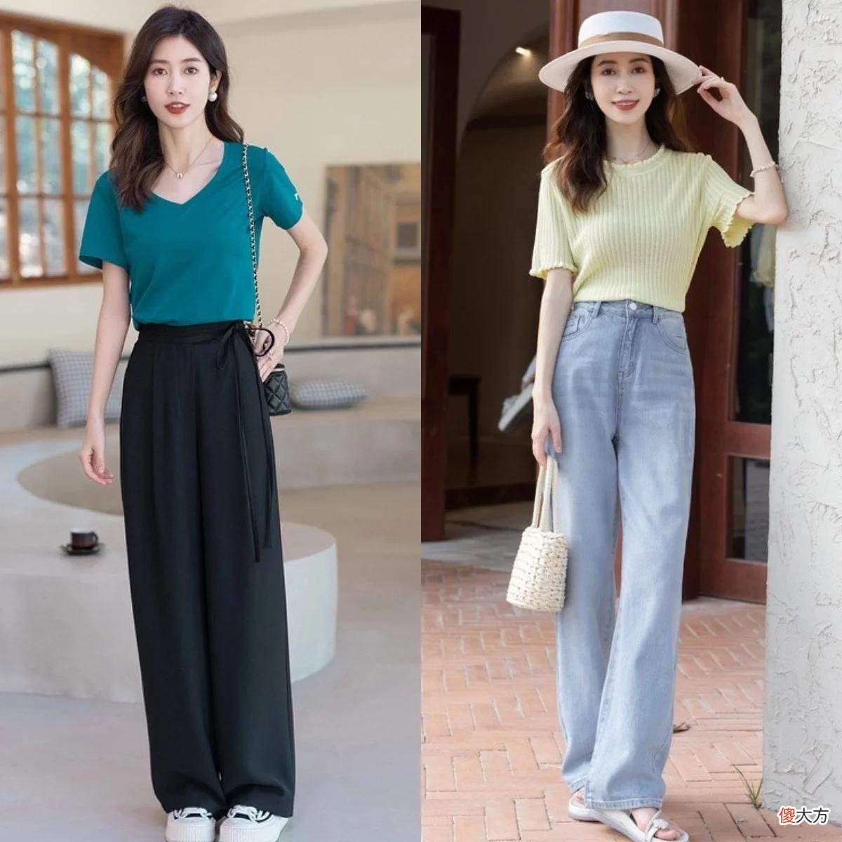 【时尚一点】30岁左右的女人，夏季穿阔腿裤配这些上衣，优雅舒适还高级