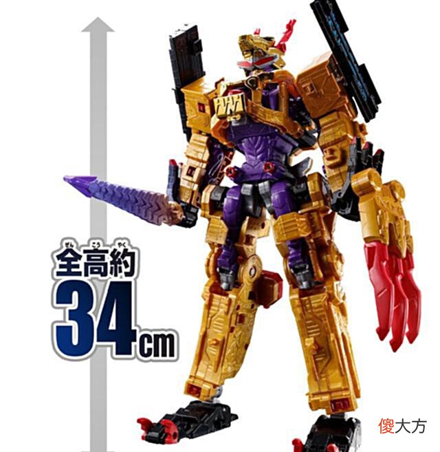 【游戏世界】暴太郎战队咚兄弟:DX系列虎龙攻神官图高达34cm的战队版龙虎王
