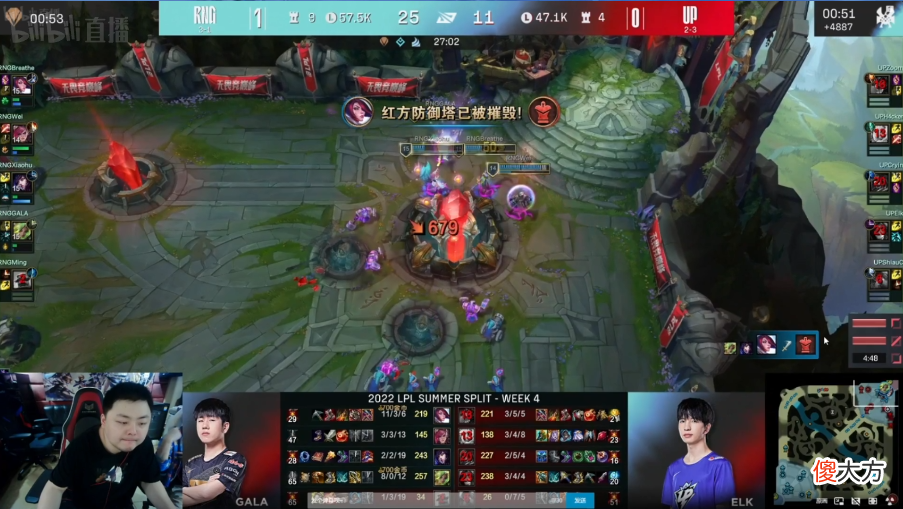【游戏世界】RNG2比0暴打UP，队员表现引发热议，网友：果子哥报效老东家