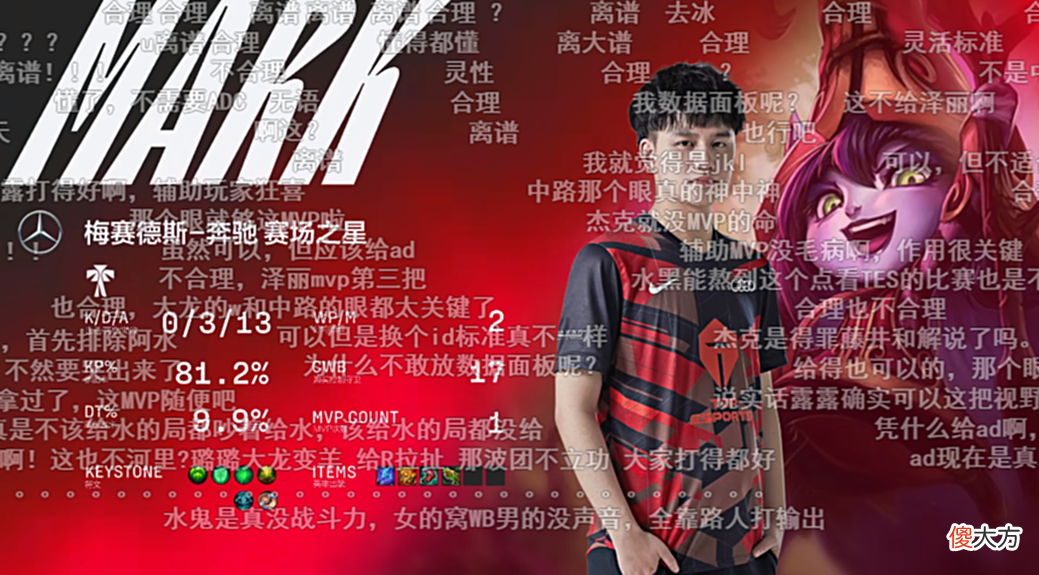 【游戏世界】常规赛小局MVP也能撕?阿水没得MVP引起粉丝不满,Gala无辜躺枪