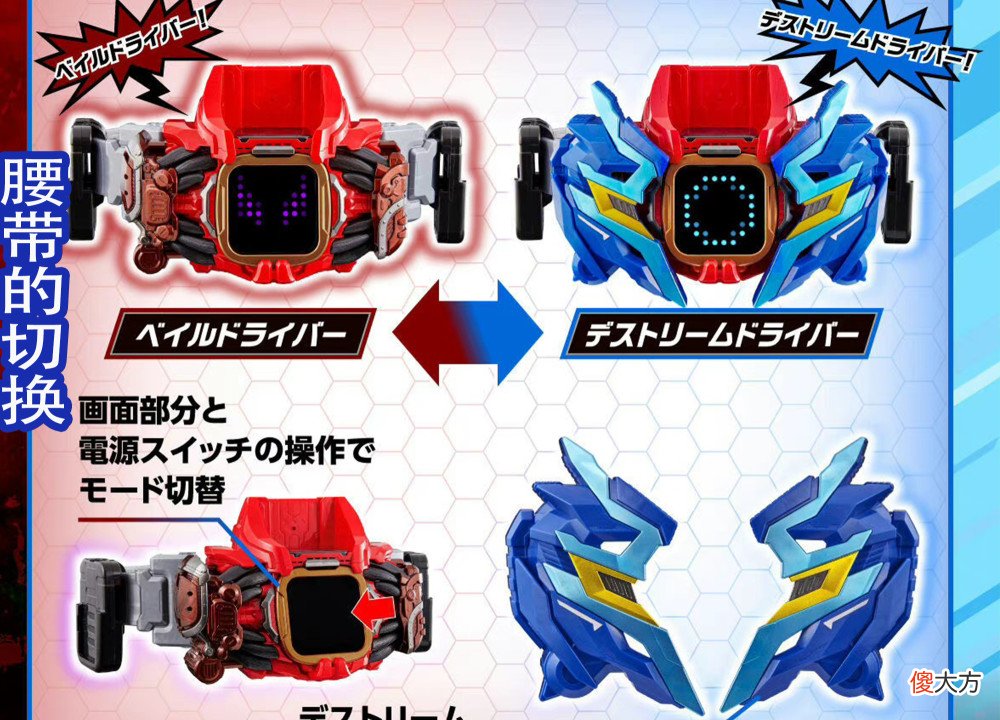 【游戏迷】Destream驱动器发售，能变身两位假面骑士？还能变贝尔