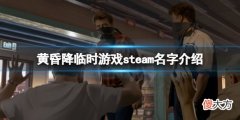 黄昏降临时steam叫什么_游戏steam名字介绍