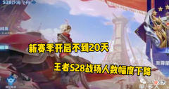 【游戏世界】王者荣耀：新赛季开启不到20天，s28战场人数已经下降