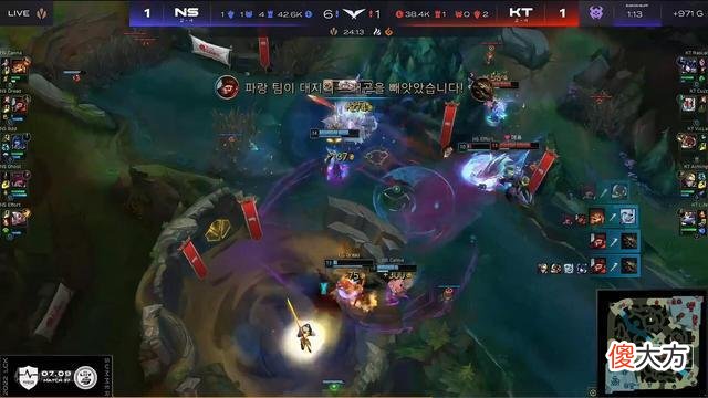 【游戏世界】KT的救世主！Aiming2连POG带队完成落后9K经济大翻盘力克NS