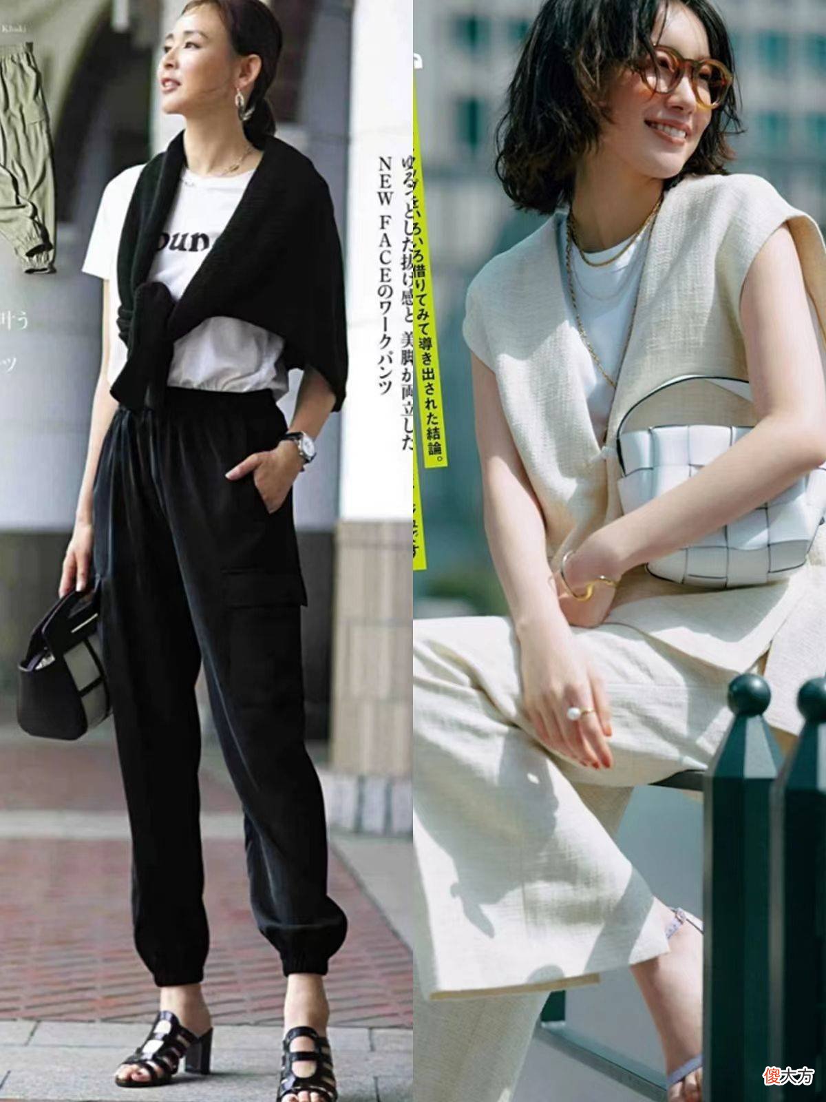 【就爱时尚】夏季“t恤”别穿得太老气，学学日杂中的时髦搭配，整个人更年轻