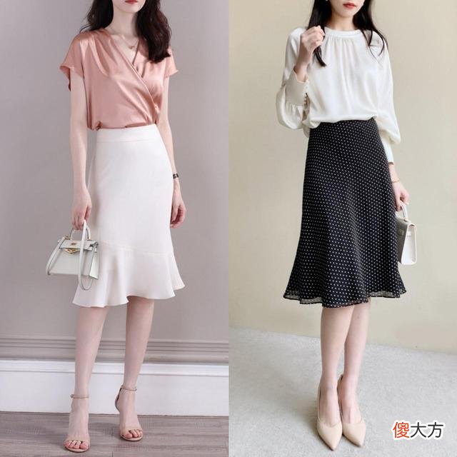 【时尚一点】通勤风的裙装搭配，上下班都美，套装的穿搭干货，照着学就够
