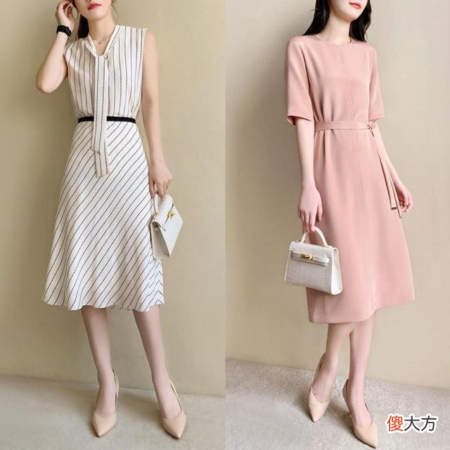 【时尚一点】通勤风的裙装搭配，上下班都美，套装的穿搭干货，照着学就够