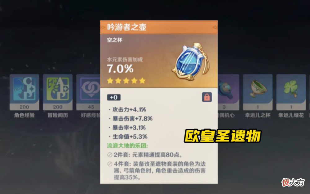 【游戏世界】原神：58级玩家VS“破防圣遗物”，双爆防御帽已成为常态！
