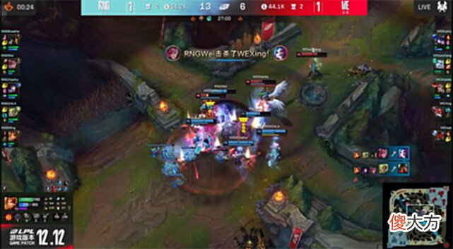 【游戏迷】RNG2-1WE小虎丽桑卓“冰霜之环”闪现冻四人