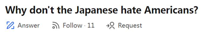 【爱历史】美版知乎问:为什么日本人不恨美国人?看外国网友怎么说