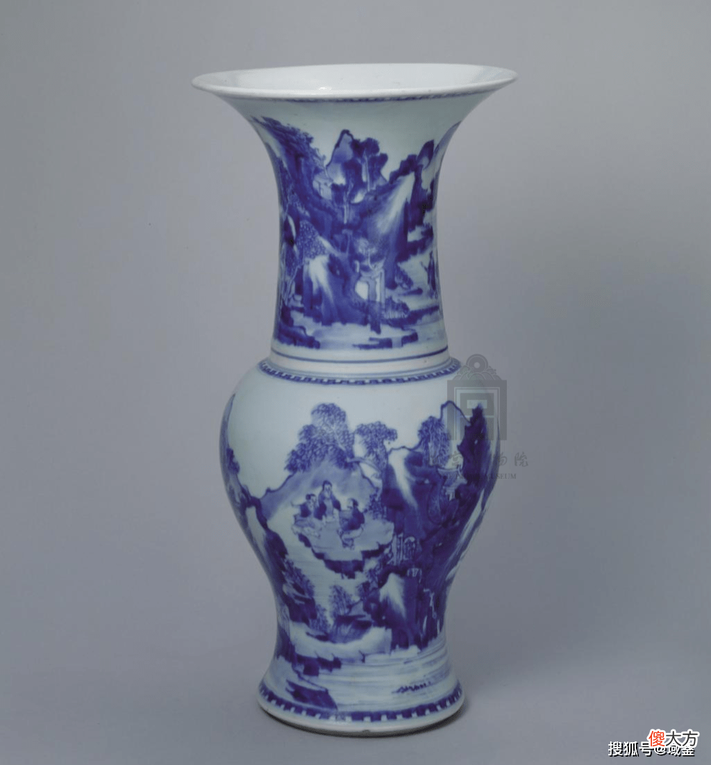 【爱历史】康熙青花山水纹瓶鉴赏