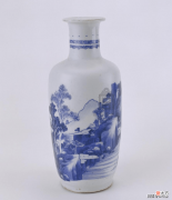 【爱历史】康熙青花山水纹瓶鉴赏